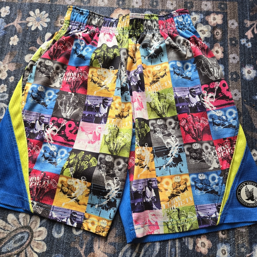 Flow Society Colorful Kids Large Graphic Shorts LaCrosse